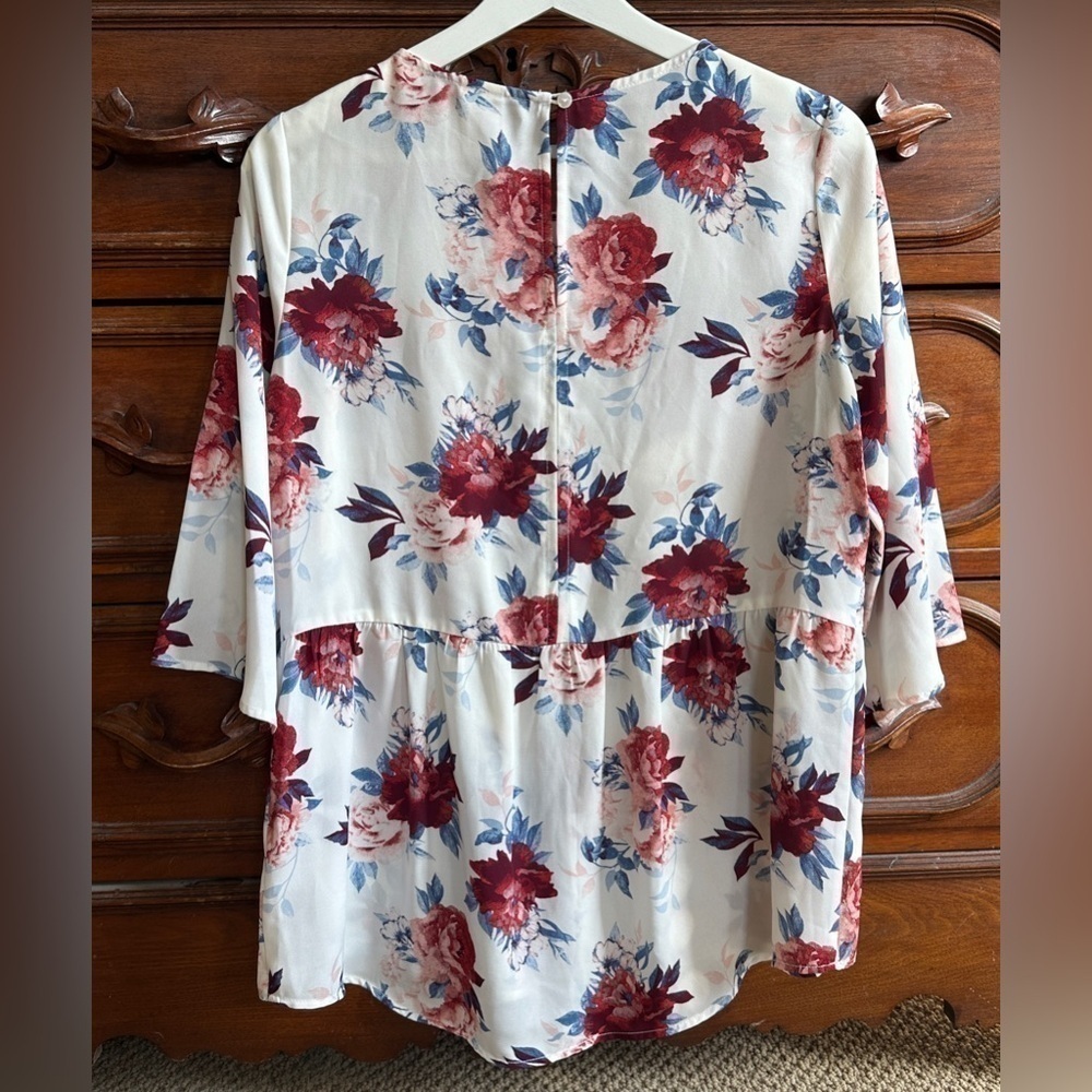 Faded glory floral blouse - Picture 2 of 6